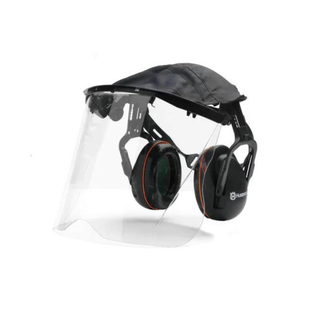 Ochronniki słuchu z osłoną twarzy z plexi