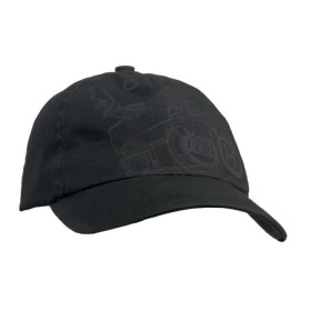 Bejsbolówka Xplorer, czarna z nadrukiem pilarki